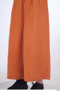 Zolzaya calf casual dressed orange wide leg trousers 0002.jpg